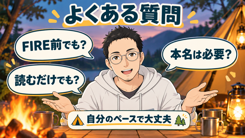 みんなのFINDベースキャンプのよくある質問のイラスト