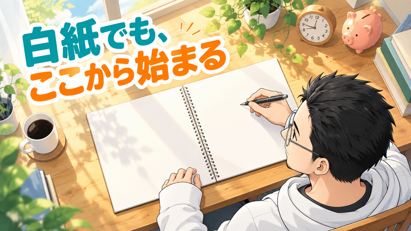 未来を描く——時間もお金も心配なかったら何をしたいかを考えるイラスト