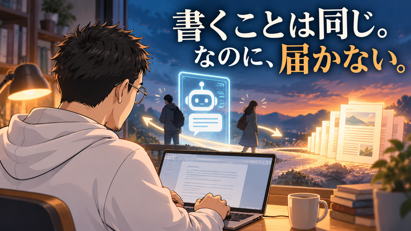 いい記事を書いても、検索した人はAIの答えを読んで帰ってしまい、読まれない様子のイラスト